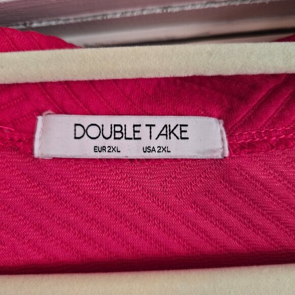 Double Take Ruffle Quarter Zip 2XL - Picture 2 of 5